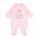 Emballage Barboteuse avec inscription Fille
 (Couleur: ROSE - Taille: 01 MOIS)