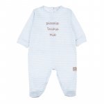 Tutina Rigata con Scritta Azzurra_4221