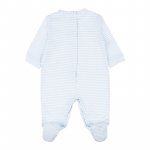 Tutina Rigata con Scritta Azzurra_4222