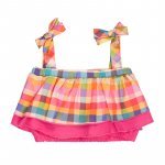 Two-piece swimsuit with bow
 (Colore: QUADRETTO - Taglia: 12 MESI)