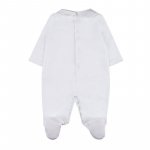 White babygro with tie and pocket_9071