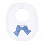 White bib with bow_8346