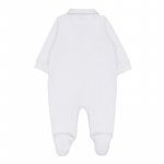 White Front Opening Babygrow With Collar_8727