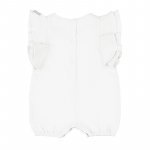White Gauze Romper with Volant_5139