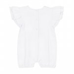 White Jersey Romper with Volant_5114