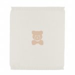 White knitted blanket with bear_7519