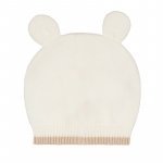 White Knitted Hat With Ears_7529