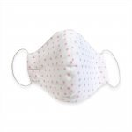 White mask for baby girl whit pink polka dots_1797