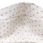 White mask for baby girl whit pink polka dots_1798