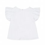 White Popeline Dress with Bow_4990