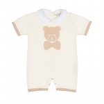 White romper with wire bear
 (01 MESE)