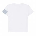 White T-Shirt with Light Blue Button_5323