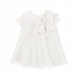 White Tulle Dress with Bow_4970