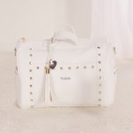 White Walking Bag with studs
 (Colore: BIANCO - Taglia: UNICA)