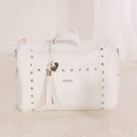 White Walking Bag with studs_3528